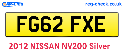 FG62FXE are the vehicle registration plates.