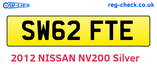 SW62FTE are the vehicle registration plates.