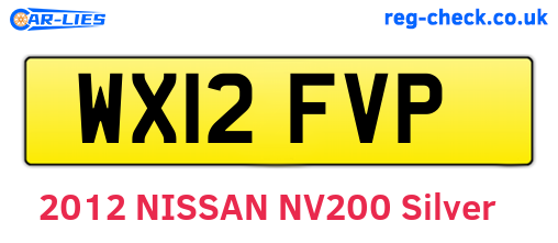 WX12FVP are the vehicle registration plates.
