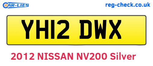 YH12DWX are the vehicle registration plates.