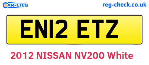 EN12ETZ are the vehicle registration plates.