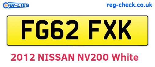 FG62FXK are the vehicle registration plates.
