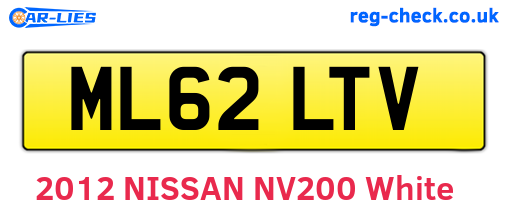 ML62LTV are the vehicle registration plates.