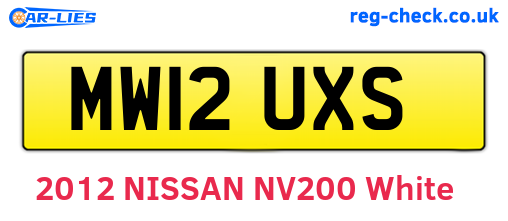 MW12UXS are the vehicle registration plates.
