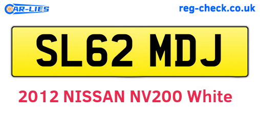 SL62MDJ are the vehicle registration plates.