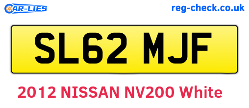SL62MJF are the vehicle registration plates.