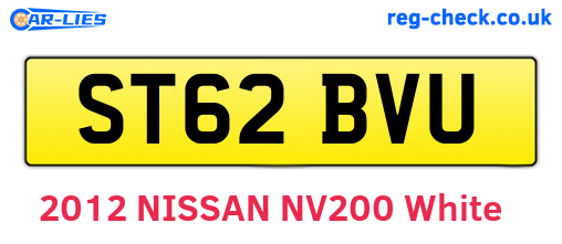 ST62BVU are the vehicle registration plates.