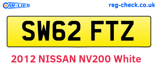 SW62FTZ are the vehicle registration plates.