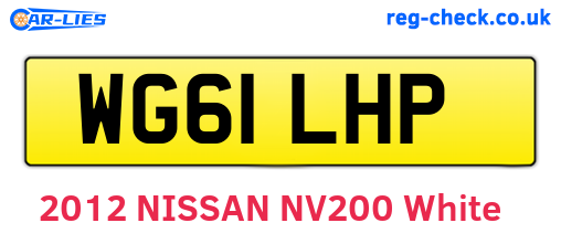 WG61LHP are the vehicle registration plates.