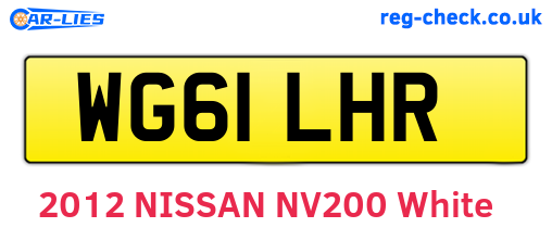 WG61LHR are the vehicle registration plates.