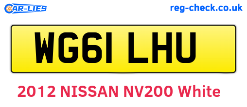 WG61LHU are the vehicle registration plates.