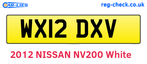 WX12DXV are the vehicle registration plates.