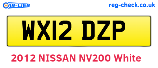 WX12DZP are the vehicle registration plates.