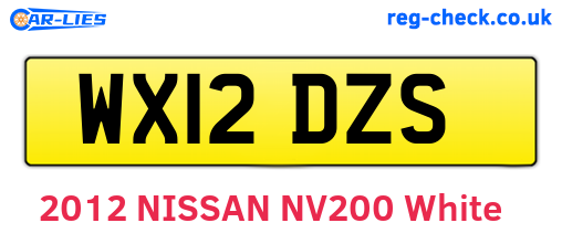 WX12DZS are the vehicle registration plates.