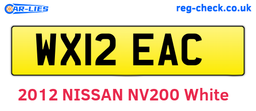 WX12EAC are the vehicle registration plates.