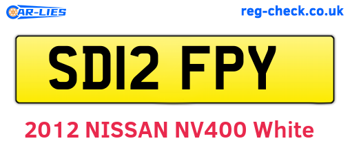 SD12FPY are the vehicle registration plates.