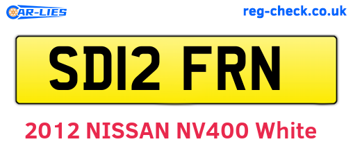 SD12FRN are the vehicle registration plates.