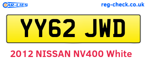 YY62JWD are the vehicle registration plates.