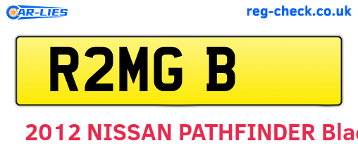 R2MGB are the vehicle registration plates.