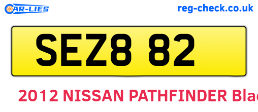 SEZ882 are the vehicle registration plates.