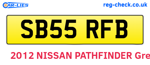 SB55RFB are the vehicle registration plates.