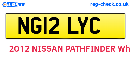 NG12LYC are the vehicle registration plates.
