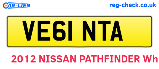 VE61NTA are the vehicle registration plates.