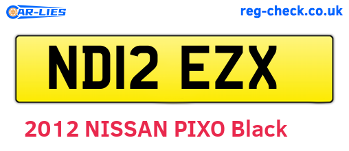 ND12EZX are the vehicle registration plates.