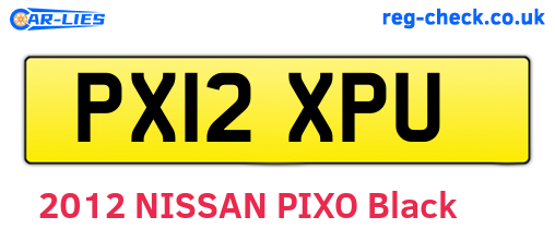 PX12XPU are the vehicle registration plates.