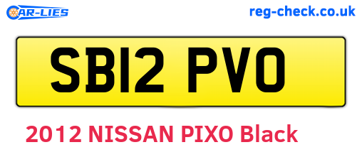 SB12PVO are the vehicle registration plates.