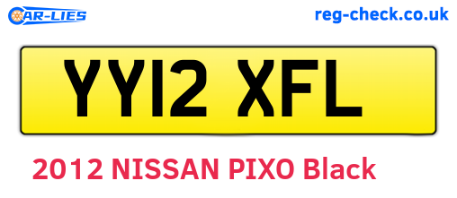 YY12XFL are the vehicle registration plates.