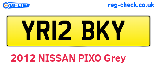 YR12BKY are the vehicle registration plates.