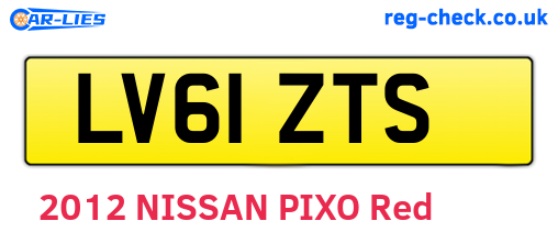 LV61ZTS are the vehicle registration plates.