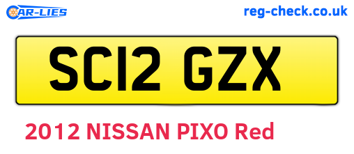 SC12GZX are the vehicle registration plates.