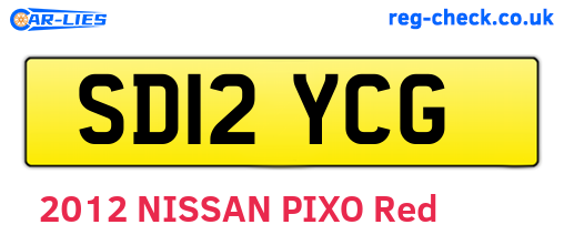 SD12YCG are the vehicle registration plates.