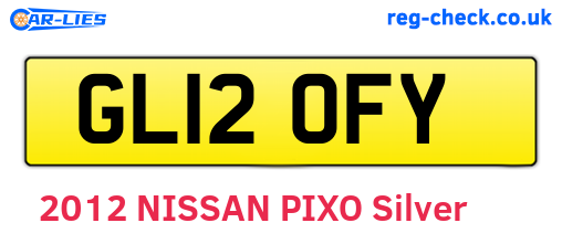 GL12OFY are the vehicle registration plates.