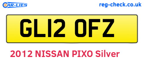 GL12OFZ are the vehicle registration plates.