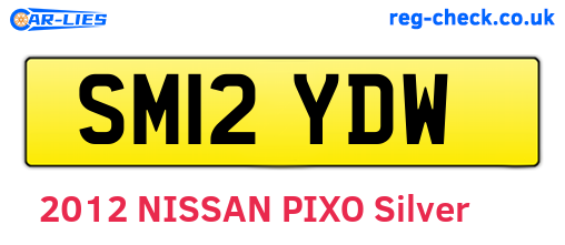 SM12YDW are the vehicle registration plates.