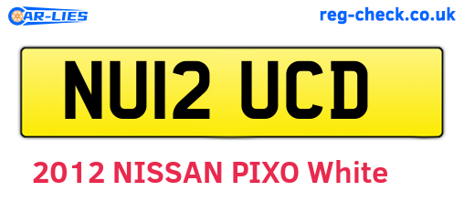 NU12UCD are the vehicle registration plates.