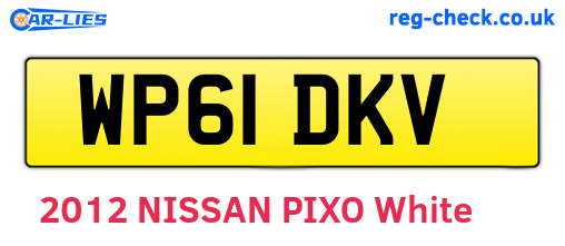 WP61DKV are the vehicle registration plates.