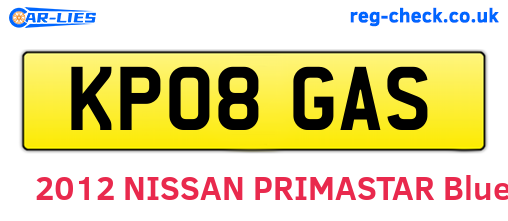 KP08GAS are the vehicle registration plates.