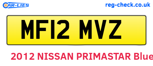 MF12MVZ are the vehicle registration plates.