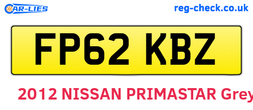 FP62KBZ are the vehicle registration plates.