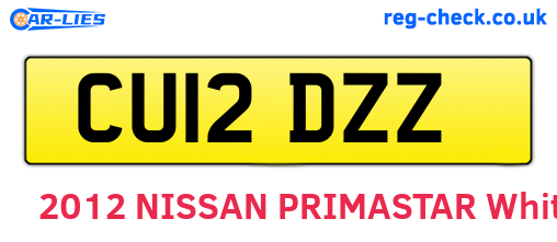 CU12DZZ are the vehicle registration plates.