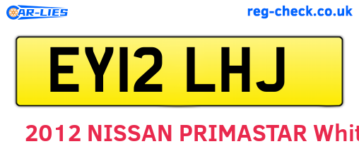 EY12LHJ are the vehicle registration plates.