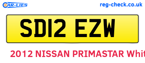 SD12EZW are the vehicle registration plates.