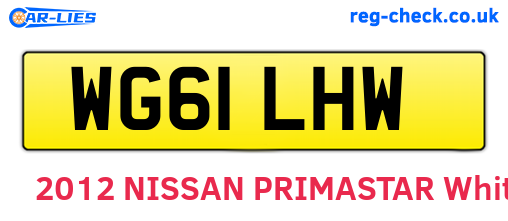 WG61LHW are the vehicle registration plates.