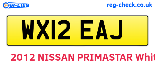 WX12EAJ are the vehicle registration plates.