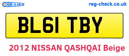 BL61TBY are the vehicle registration plates.