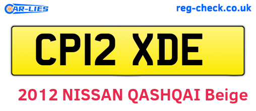 CP12XDE are the vehicle registration plates.